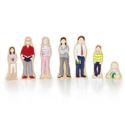 Guidecraft Wedgies Multi-Cultural Family Set* Block Play|Wooden Toys