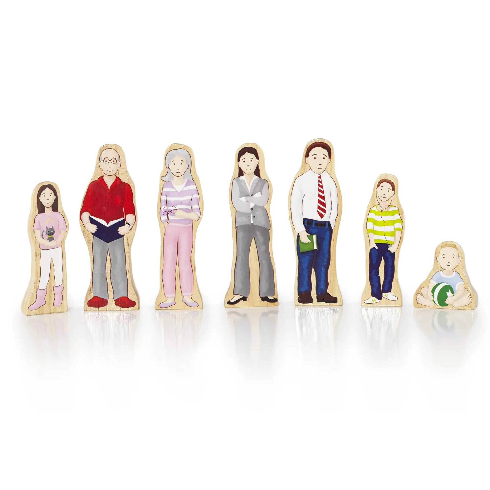 Guidecraft Wedgies Multi-Cultural Family Set* Block Play|Wooden Toys