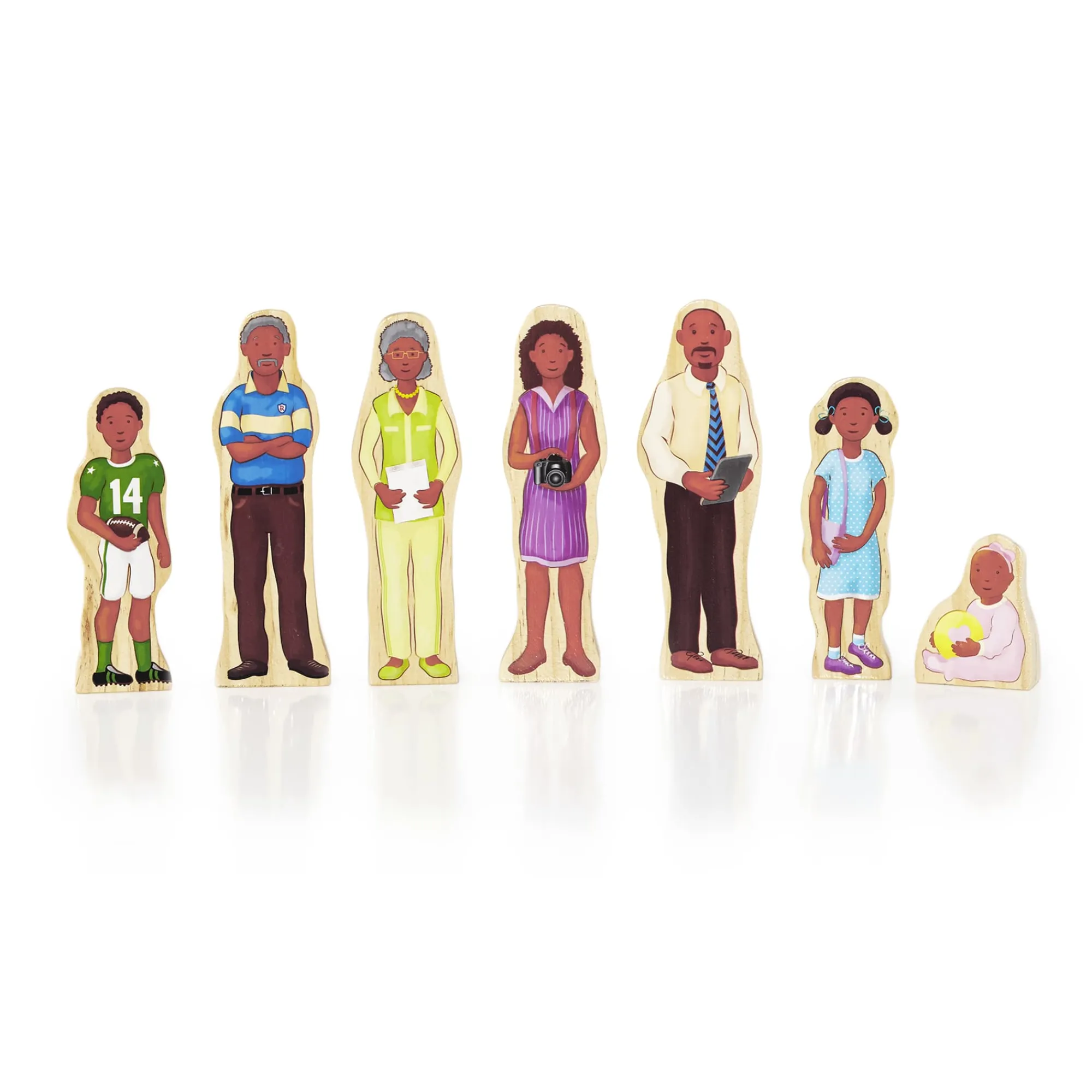 Guidecraft Wedgies Multi-Cultural Family Set* Block Play|Wooden Toys