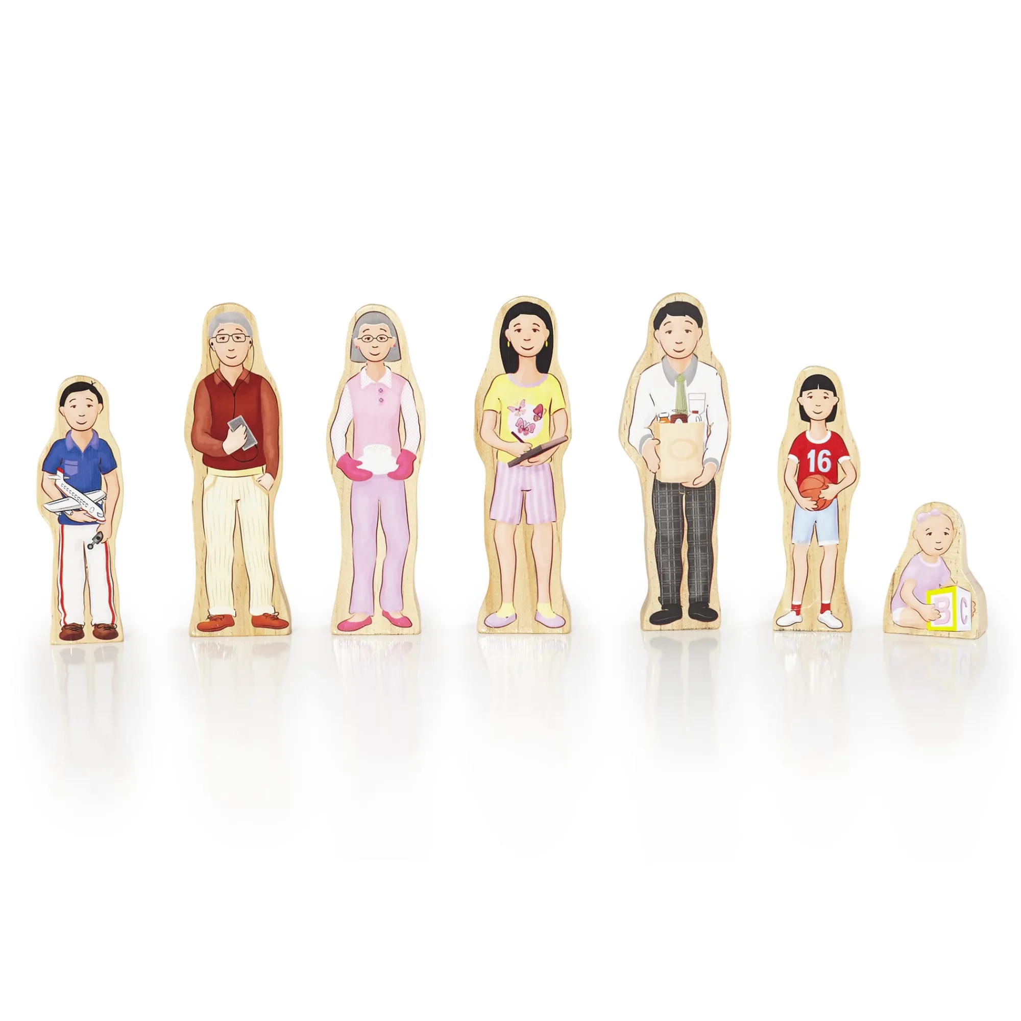 Guidecraft Wedgies Multi-Cultural Family Set* Block Play|Wooden Toys