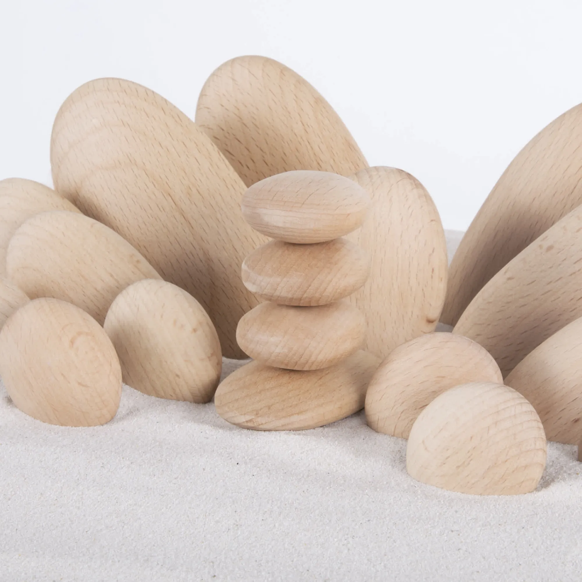 Guidecraft Wood Stackers - River Stones* Block Play|Wooden Toys