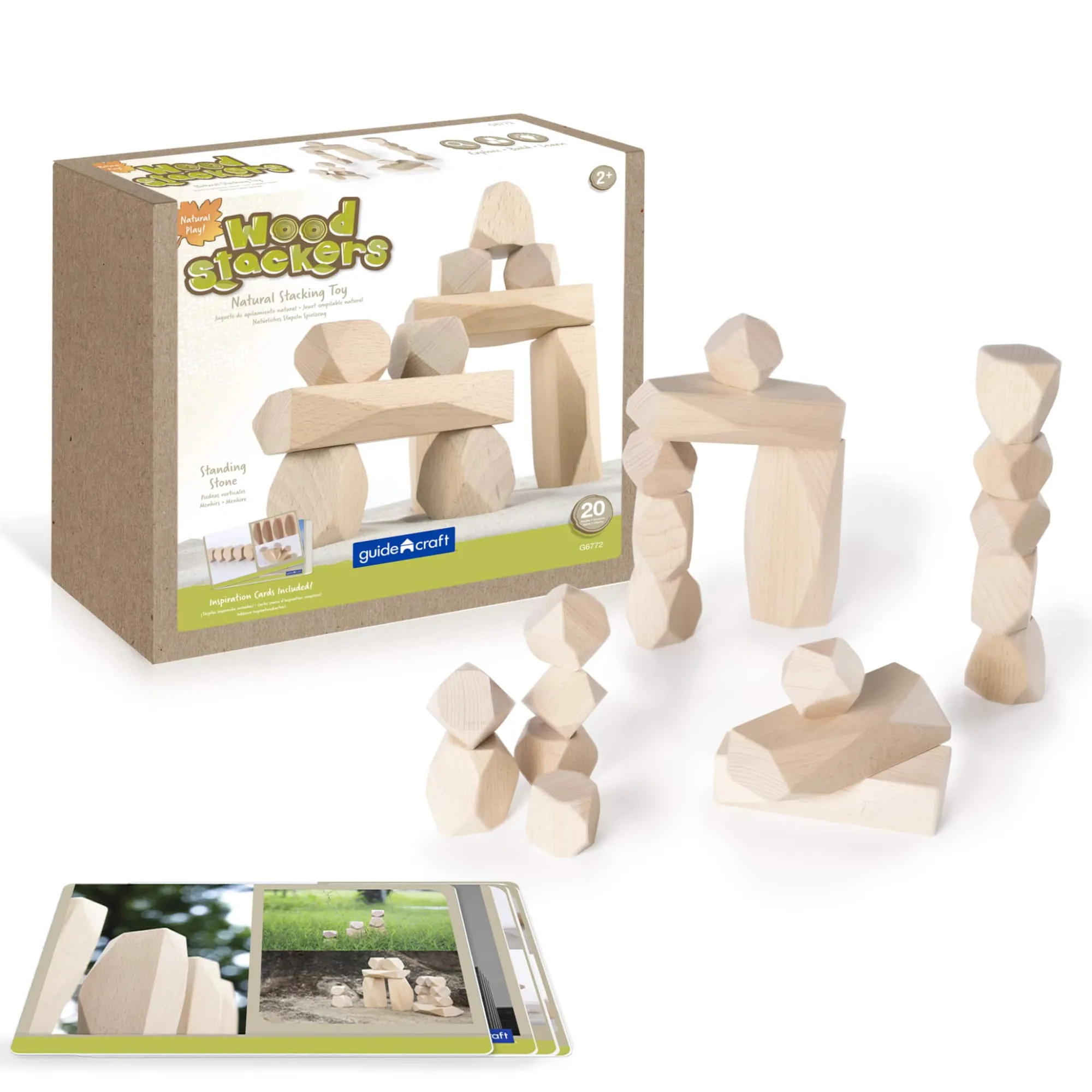 Guidecraft Wood Stackers - Standing Stones* Block Play|Wooden Toys