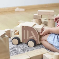 Guidecraft Wooden Garbage Truck* Block Play|Toy Vehicles